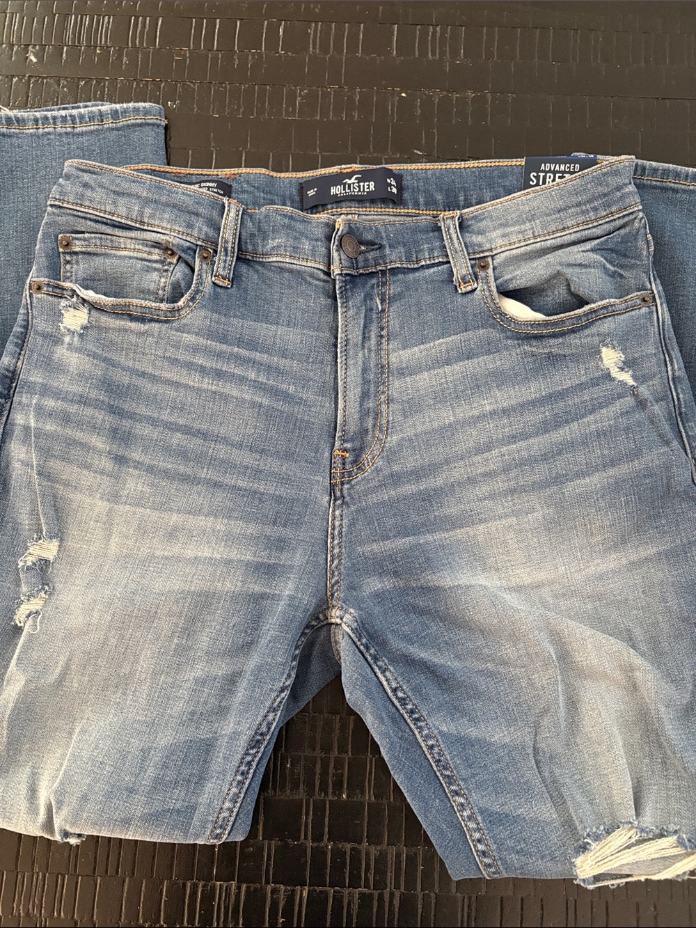 Hollister Light Blue Distressed Skinny Jeans